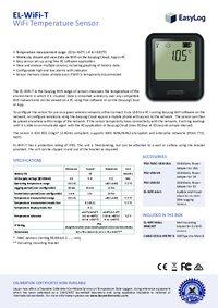 Thumbnail of document Data Sheet - EL-WiFi-T WiFi Temperature Data Logger